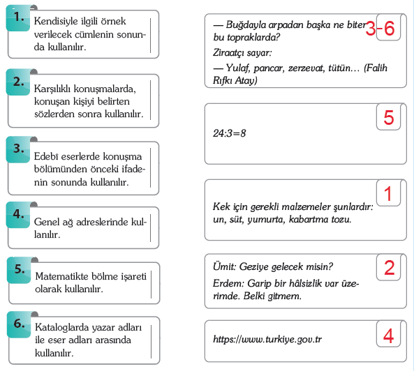 İki Nokta Kullanımı