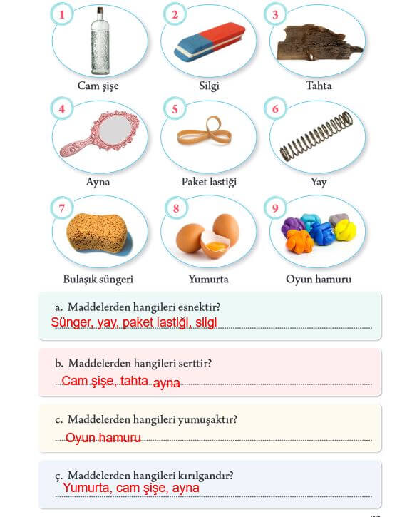 maddeyi niteleyen özellikler