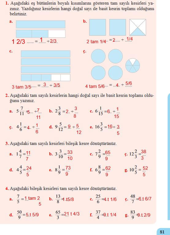 5. sınıf matematik ders kitabı cevapları 81. sayfa özgün