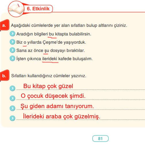 6. sınıf türkçe ders kitabı cevapları sayfa 81-1 anka yayın