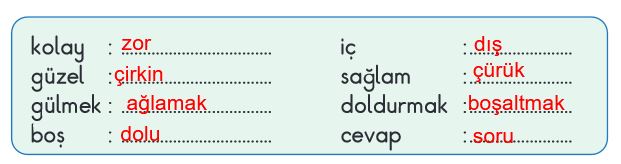 2. Sınıf Türkçe Ders Kitabı Sayfa 197 Cevapları MEB Yayın