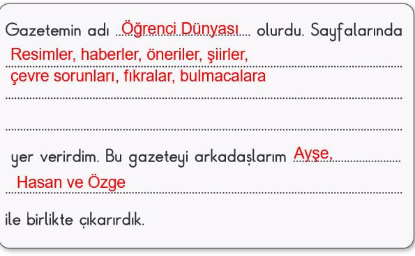 2. Sınıf Türkçe Ders Kitabı Sayfa 239 Cevapları MEB Yayın