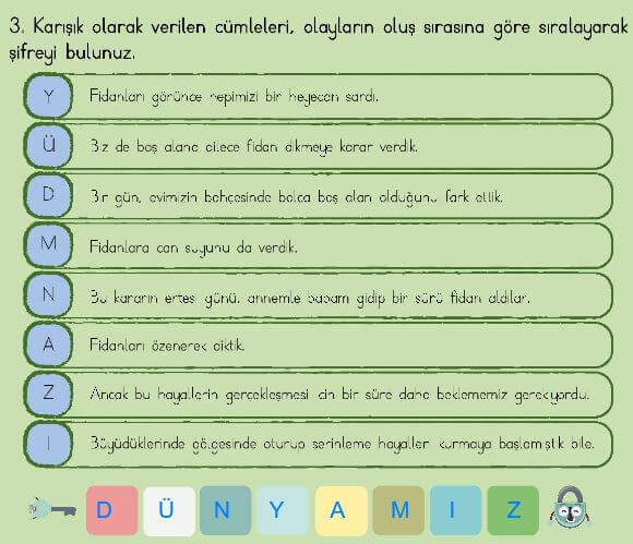 4. Sınıf Türkçe Ders Kitabı Sayfa 165 Cevapları MEB Yayın