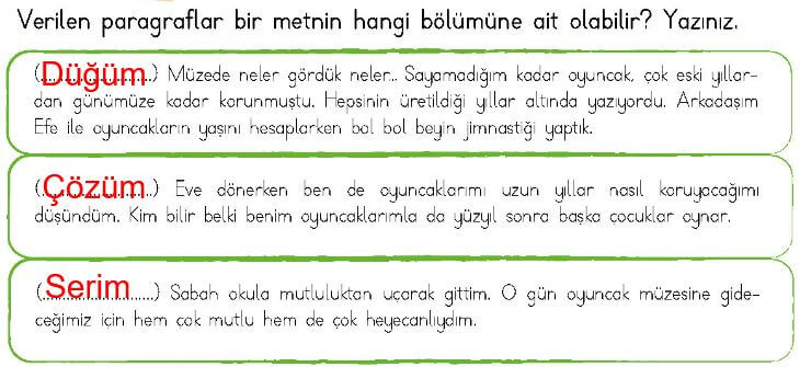 4. Sınıf Türkçe Ders Kitabı Sayfa 208 Cevapları MEB Yayın