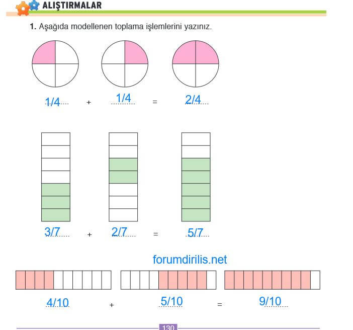 4. sınıf matematik ders kitabı sayfa 130 cevapları ada yayın