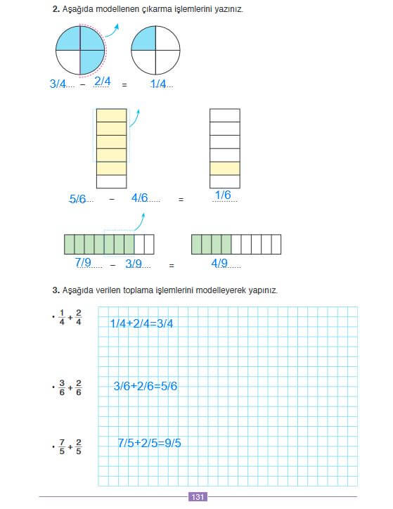 4. sınıf matematik ders kitabı sayfa 131 cevapları ada yayın