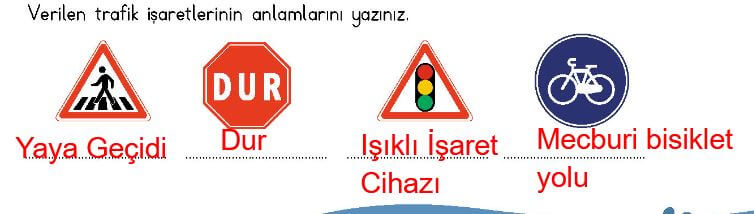 Bazı trafik işaretleri