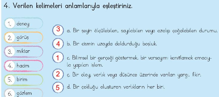 4. sınıf türkçe ders kitabı sayfa 134 cevapları meb yayın