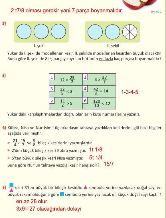 5. sınıf matematik ders kitabı sayfa 100 cevapları MEB yayın