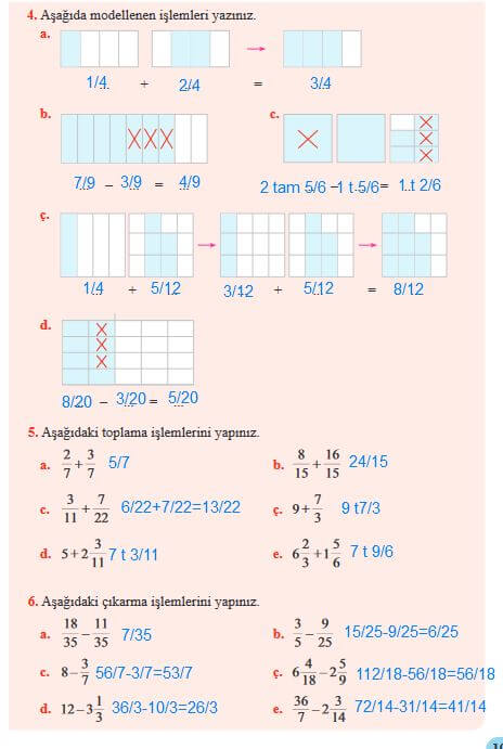 5. sınıf matematik ders kitabı sayfa 101 cevapları özgün yayın