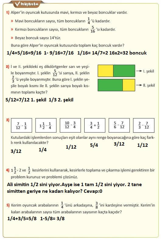 5. sınıf matematik ders kitabı sayfa 130 cevapları MEB 