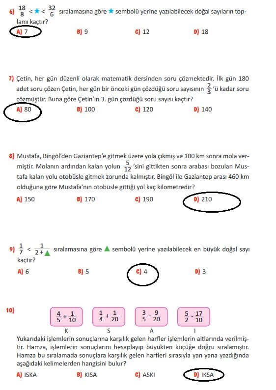 5. sınıf matematik ders kitabı sayfa 134 cevapları MEB 