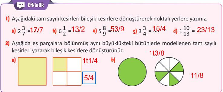 5. sınıf matematik ders kitabı sayfa 95 cevapları MEB yayın