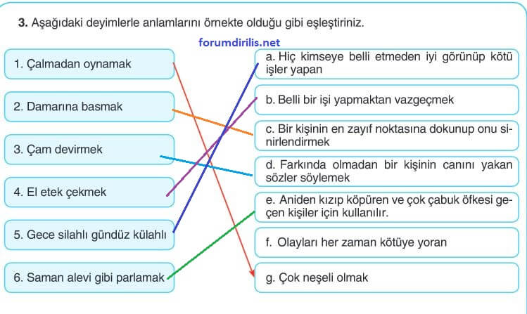 deyimlerin anlamları