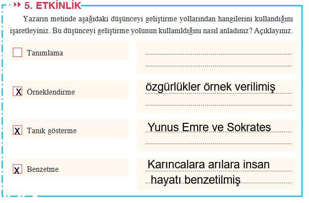 8. sınıf türkçe ders kitabı sayfa 181 cevapları ferman yayın