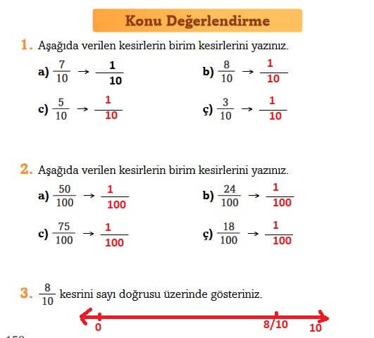 3. Sınıf Matematik Sayfa 158 Cevapları Ekoyay 