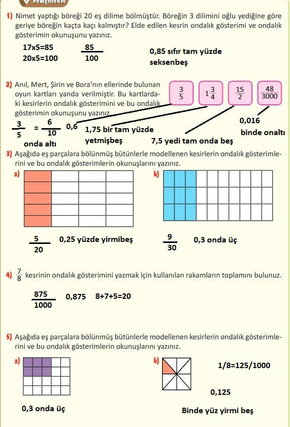 5. Sınıf Matematik 150. Sayfa Cevapları MEB 
