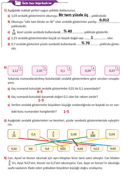 5. Sınıf Matematik Sayfa 177 Cevapları MEB