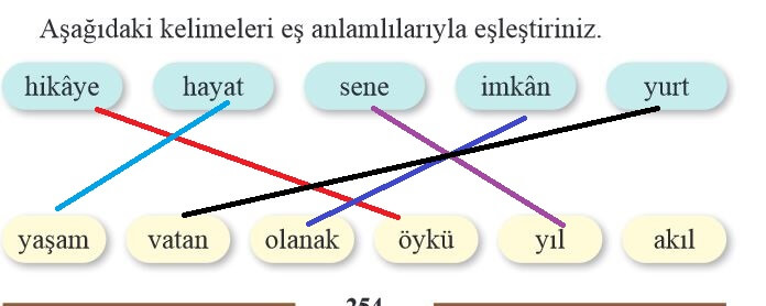 2. Sınıf Türkçe 254. Sayfa Cevapları Bilim Kültür 