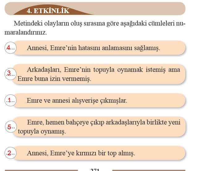 2. Sınıf Türkçe 271. Sayfa Cevapları Bilim Kültür 