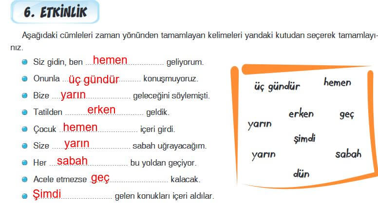 7. Sınıf Türkçe 179. Sayfa Cevapları Dörtel 