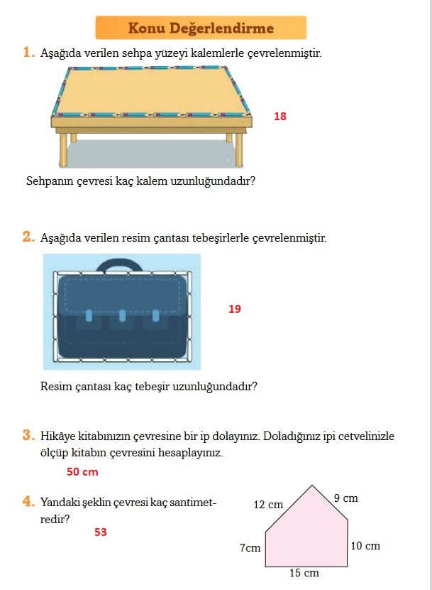 3. Sınıf Matematik Ders Kitabı Sayfa 246 Cevapları Ekoyay Yayın