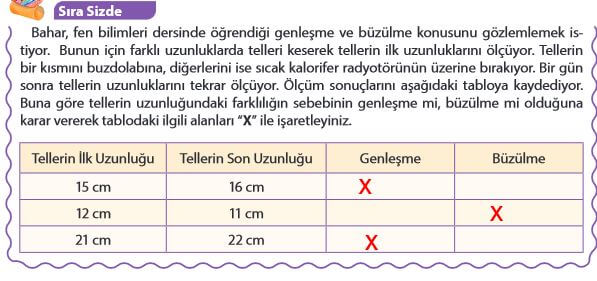 5. Sınıf Fen Bilimleri Sayfa 125 Cevapları MEB