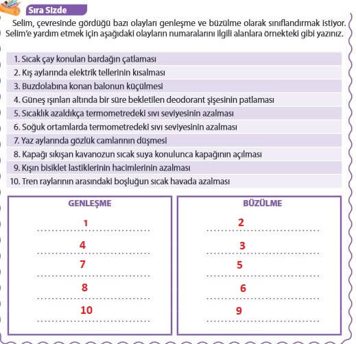 5. Sınıf Fen Bilimleri Sayfa 127 Cevapları MEB 