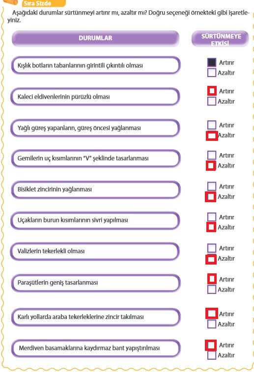 5. Sınıf Fen Bilimleri Sayfa 86 Cevapları MEB