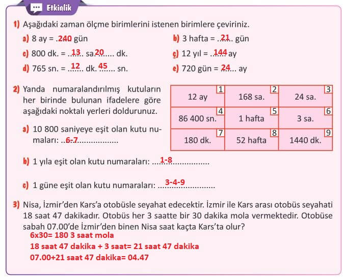 5. Sınıf Matematik 269. Sayfa Cevapları MEB 