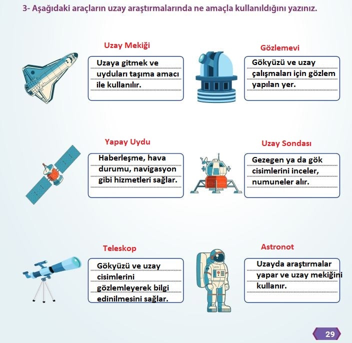 7. Sınıf Fen Bilimleri Sayfa 29 Cevapları MEB 