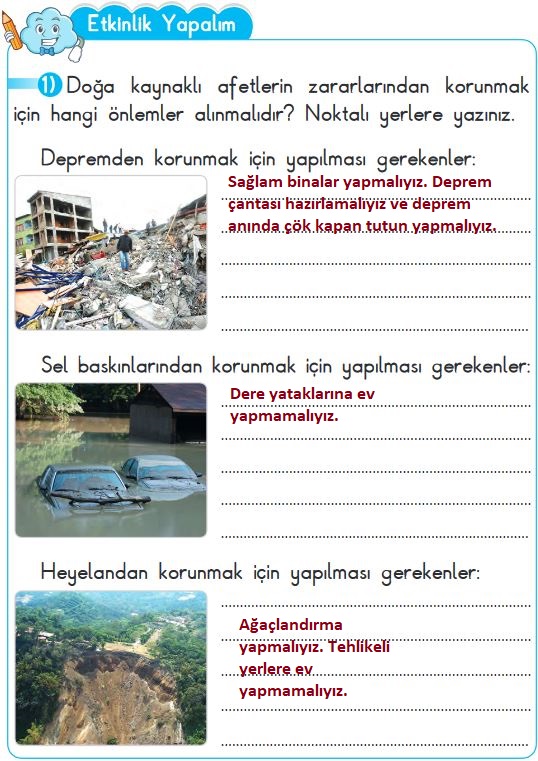 2. Sınıf Hayat Bilgisi Ders Kitabı Sayfa 227 Cevapları SDR Dikey Yayınları