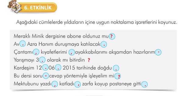 3. Sınıf Türkçe Ders Kitabı 68. Sayfa Cevapları İlke Yayınları