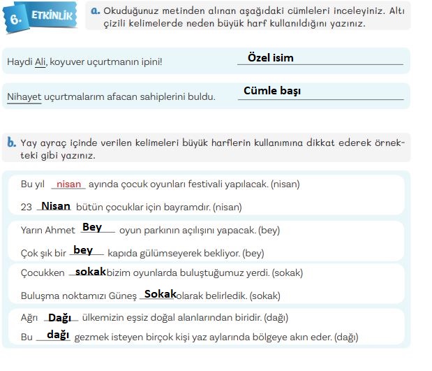 5. Sınıf Türkçe Ders Kitabı 59. Sayfa MEB Yayınları 
