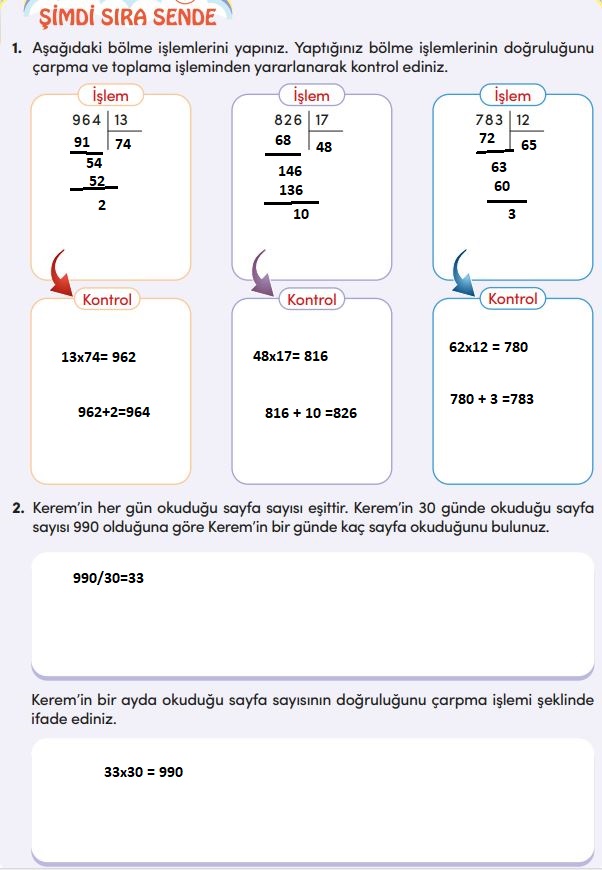 4. sınıf matematik ders kitabı cevapları sayfa 105 meb yayınları