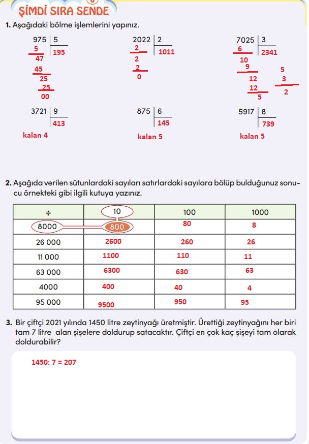 4. sınıf matematik ders kitabı cevapları sayfa 99 meb yayınları