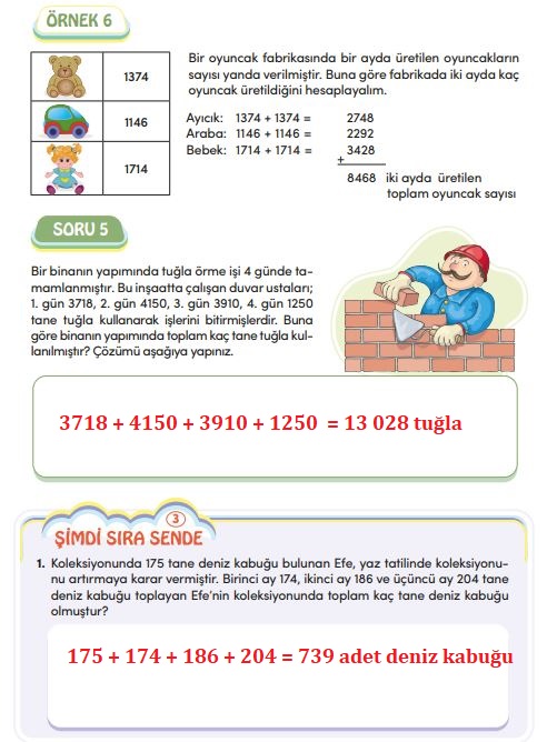 4. sınıf matematik ders kitabı sayfa 63 cevapları meb yayınları