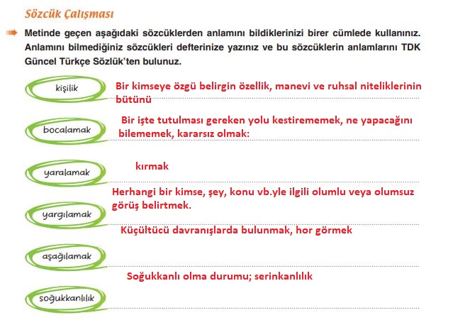 6. sınıf türkçe ders kitabı sayfa 94 cevapları yıldırım yayınları