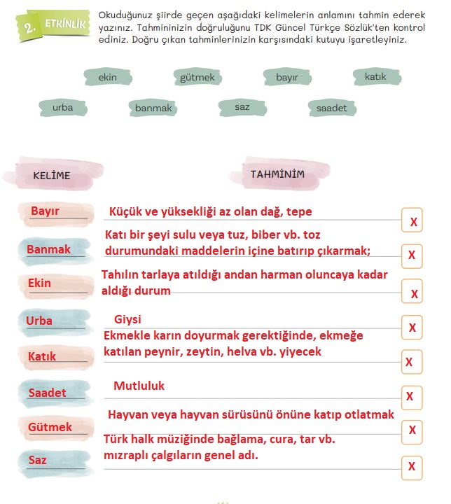 5. sınıf türkçe ders kitabı sayfa 161 cevapları 1. kitap meb yayınları