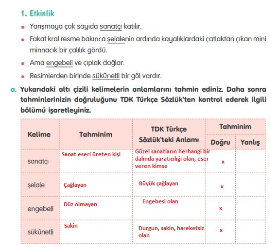 4. Sınıf Tuna Yayınları Türkçe ders kitabı cevapları sayfa 240