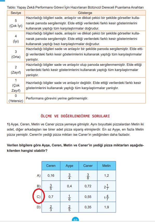 5. sınıf matematik ders kitabı sayfa 52 cevapları 2. kitap