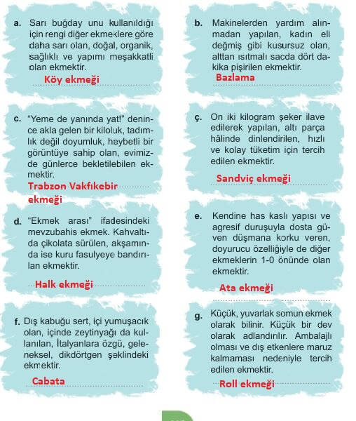 6. sınıf meb yayınları türkçe ders kitabı cevapları sayfa 224