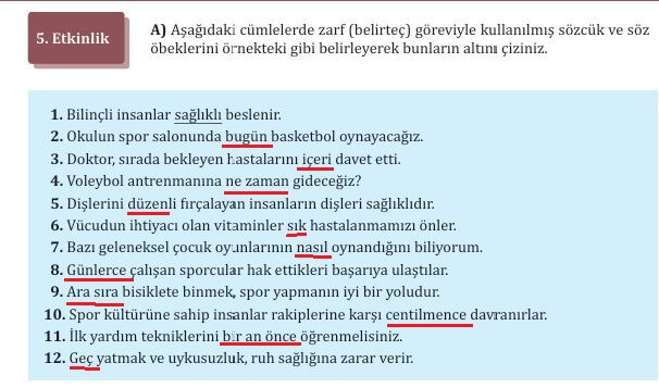 7. sınıf Türkçe ders kitabı 211. sayfa cevapları Meb yayınları