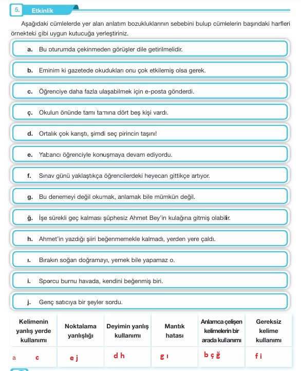 7. sınıf özgün yayınları türkçe ders kitabı cevapları sayfa 209