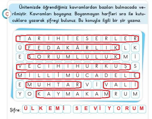 3. sınıf sdr ipekyolu hayat bilgisi sayfa 182 cevapları
