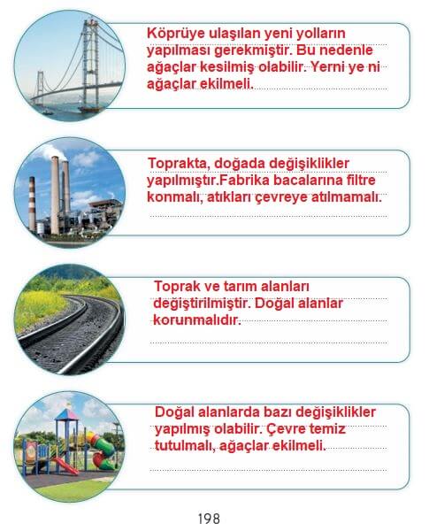 3. sınıf sdr ipekyolu hayat bilgisi sayfa 198 cevapları