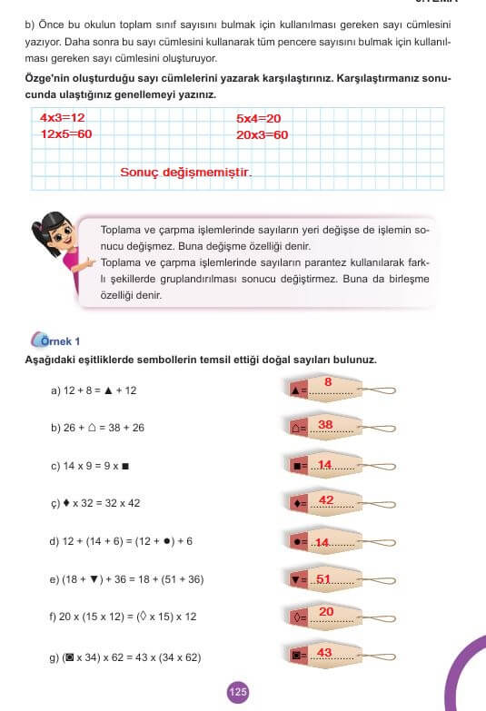 5. sınıf matematik ders kitabı cevapları 2. kitap sayfa 125