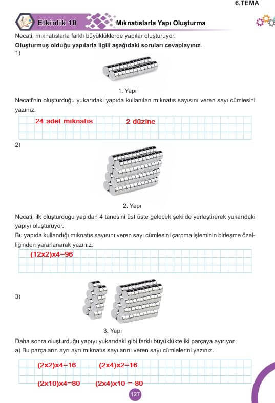 5. sınıf matematik ders kitabı cevapları 2. kitap sayfa 127