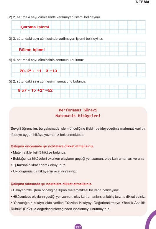 5. sınıf matematik ders kitabı cevapları 2. kitap sayfa 137