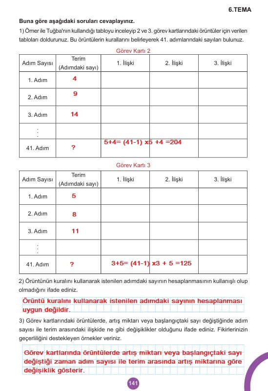 5. sınıf matematik ders kitabı cevapları 2. kitap sayfa 141